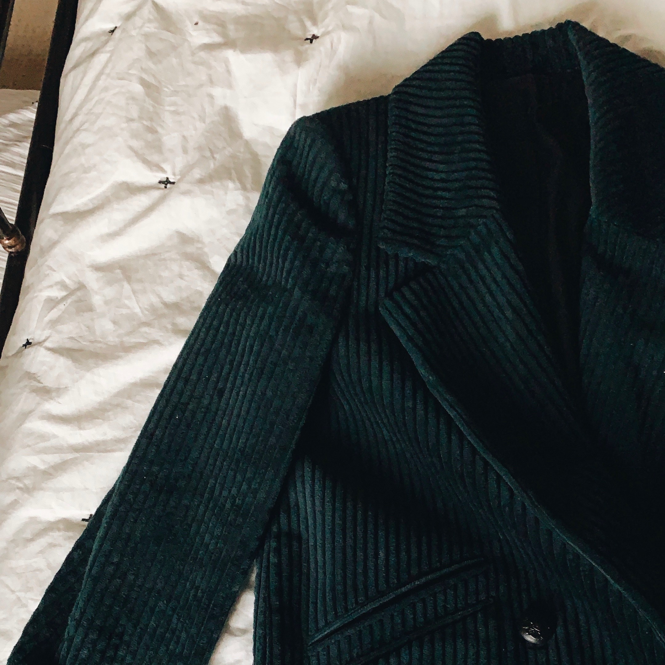 emerald velvet coat